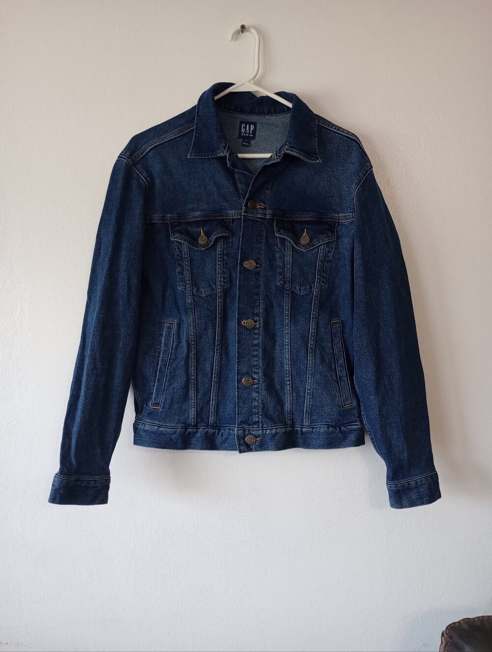 Gap Denim Icon EST. 1969 Jean Jacket Size Small For Men's Medium Dark Wash